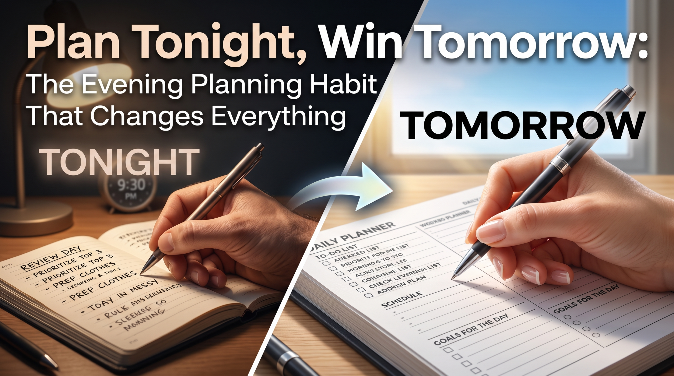 Plan Tonight, Win Tomorrow The Evening Planning Habit That Changes Everything