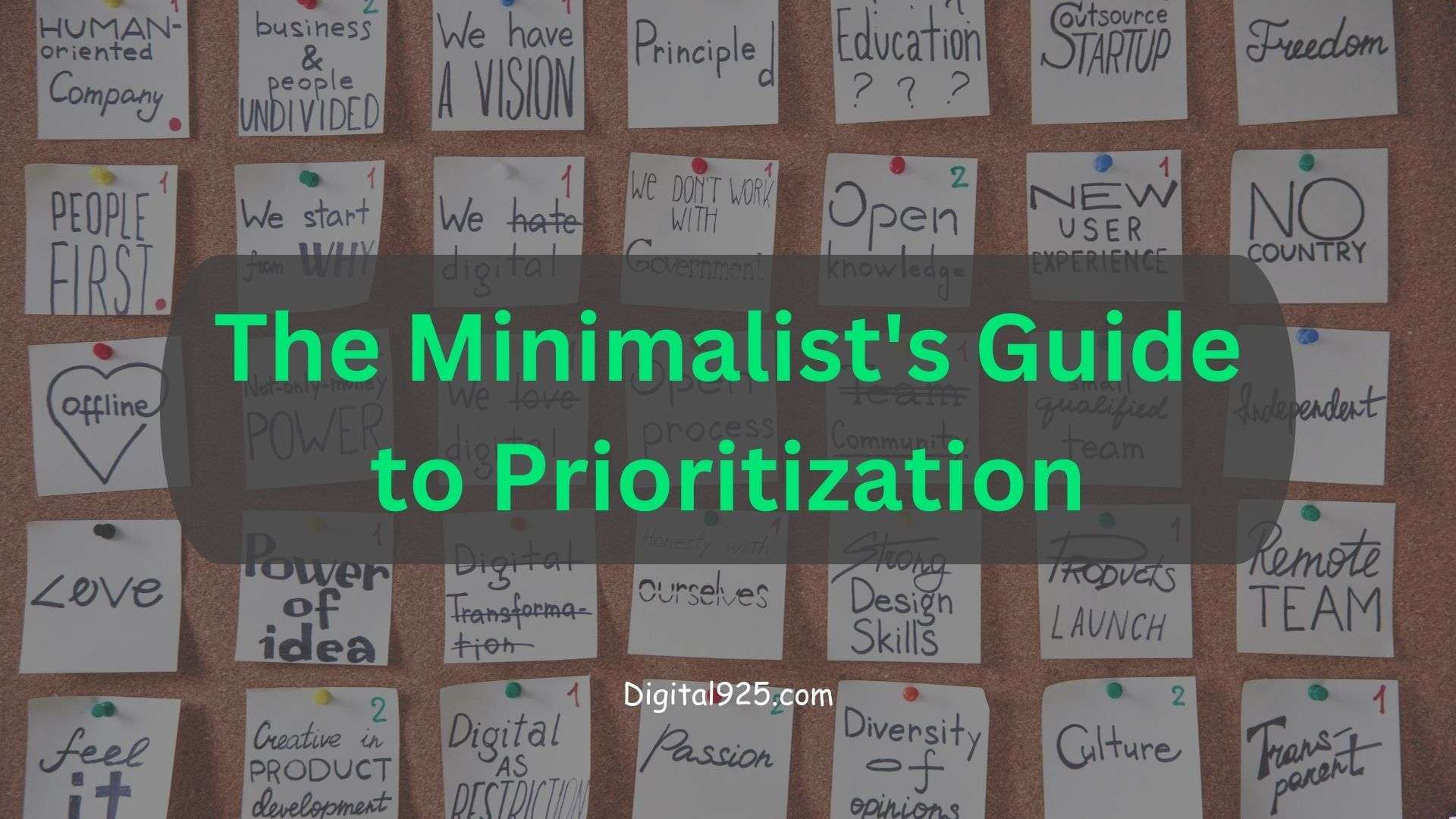 The Minimalist’s Guide to Prioritization